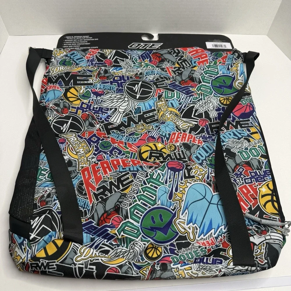 Overtime Elite Cinch Sports Drawstring Bag with Shoe Compartment - Team Mash